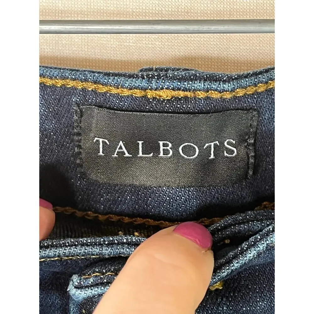 Talbots straight leg stretchy jeans, size 16P, EUC